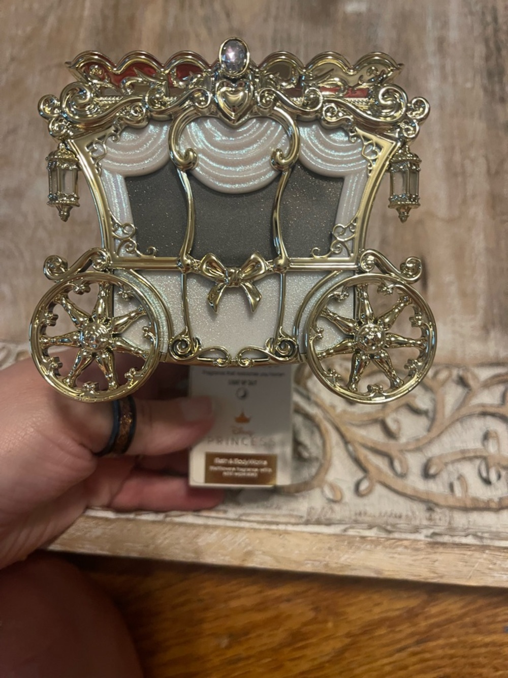 Gold and White Carriage Decorative Accent - Projector Wallflower Plug In